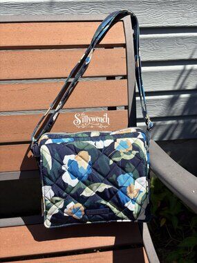 Vera Bradley Immersed Blooms Medium Hipster in Performance Twill